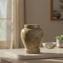 Load image into Gallery viewer, Large/Adult 230 Cubic Inches Tiger Eye Natural Marble Cremation Urn for Ashes
