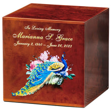 Load image into Gallery viewer, Large/Adult 230 Cubic Inches Burlwood Cube Funeral Cremation Urn for Ashes