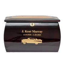Load image into Gallery viewer, Large/Adult 230 Cubic Inches Mahogany Burlwood Chest Cremation Urn for Ashes