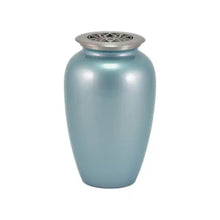 Load image into Gallery viewer, At Peace Memorials Large/Adult 200 Cubic Inches Riverfall Scatter Classic Lotus Blue Frost Cremation Urn