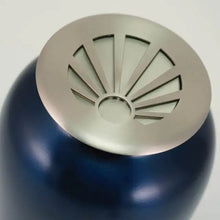 Load image into Gallery viewer, At Peace Memorials Large/Adult 200 Cubic Inches Riverfall Scatter Classic Sunray Midnight Blue Cremation Urn