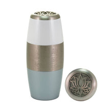 Load image into Gallery viewer, At Peace Memorials Large/Adult 200 Cubic Inches Riverfall Scatter Allure Lotus Pewter Cremation Urn