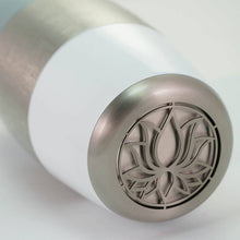 Load image into Gallery viewer, At Peace Memorials Large/Adult 200 Cubic Inches Riverfall Scatter Allure Lotus Pewter Cremation Urn