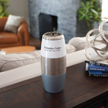 Load image into Gallery viewer, At Peace Memorials Large/Adult 200 Cubic Inches Riverfall Scatter Allure Lotus Pewter Cremation Urn