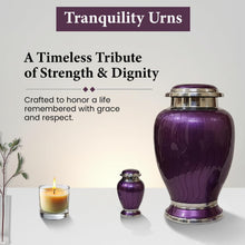 Load image into Gallery viewer, At Peace Memorials Hotep Dark Purple Keepsake Urn for Ashes