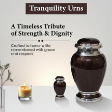 Load image into Gallery viewer, At Peace Memorials Hotep Brown Keepsake Urn for Ashes