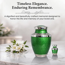 Load image into Gallery viewer, At Peace Memorials Cordoba Green Keepsake Urn for Ashes