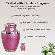 Load image into Gallery viewer, At Peace Memorials Cordoba Pink Keepsake Urn for Ashes