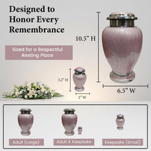 Load image into Gallery viewer, At Peace Memorials Hotep Pink Urn for Ashes SET