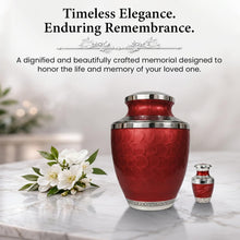 Load image into Gallery viewer, At Peace Memorials Cordoba Red Urn for Ashes SET