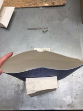 Load image into Gallery viewer, Biodegradable Eco-friendly Adult 220 Cubic Inches Journey EarthUrn Lily Blue Cremation Urn