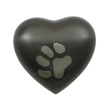 Load image into Gallery viewer, Small/Keepsake Slate/Pewter Brass Quest Heart Cremation Urn, 3 cubic inches