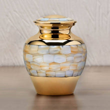 Load image into Gallery viewer, At Peace Memorials Elite Mother of Pearl Extra Small Cremation Urn