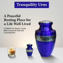 Load image into Gallery viewer, At Peace Memorials Tranquility Tropical Blue Adult Urn for Ashes