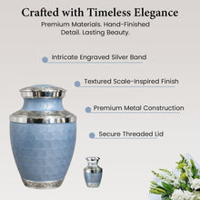Load image into Gallery viewer, At Peace Memorials Cordoba Tropical Blue Urn for Ashes SET