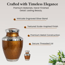 Load image into Gallery viewer, At Peace Memorials Cordoba Brown Urn for Ashes SET