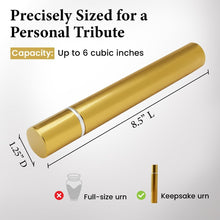 Load image into Gallery viewer, Howard Miller 800-142 (800142) Brass Cremation Ash Scattering Tube Urn, 1 Tube