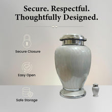 Load image into Gallery viewer, At Peace Memorials Hotep Ivory Keepsake Urn for Ashes