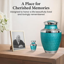 Load image into Gallery viewer, At Peace Memorials Cordoba Biscayne Green Keepsake Urn for Ashes
