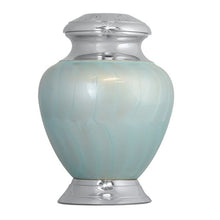 Load image into Gallery viewer, Small/Keepsake 30 Cubic Inches Arcadia Blue Infant Funeral Cremation Urn for Ashes