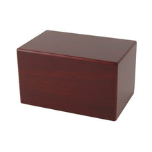 Load image into Gallery viewer, Large Cherry Box Funeral Cremation Urn for Ashes, 125 Cubic Inches