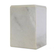 Load image into Gallery viewer, Large/Adult 200 Cubic Inches Nolan White Stone Funeral Cremation Urn for Ashes