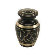 Load image into Gallery viewer, New, Solid Brass Classic Brilliance Keepsake Funeral Cremation Urn, 5 Cubic Inches