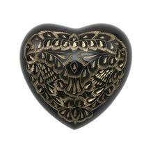 Load image into Gallery viewer, Solid Brass Brilliance Heart Keepsake Funeral Cremation Urn, 3 Cubic Inches