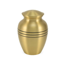 Load image into Gallery viewer, New, Solid Brass Classic Bronze Child/Pet Cremation Urn, 70 Cubic Inches