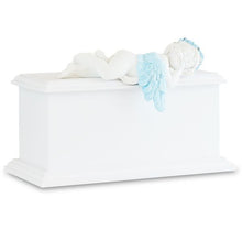 Load image into Gallery viewer, Small/Keepsake 80 Cubic Inches Blue Resting Angel Infant Funeral Cremation Urn for Ashes