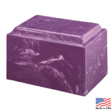 Load image into Gallery viewer, Large/Adult 225 Cubic Inches Guardian Purple Stone Funeral Cremation Urn for Ashes