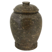 Load image into Gallery viewer, Large/Adult 220 Cubic Inches Reverence Earth Stone Funeral Cremation Urn for Ashes