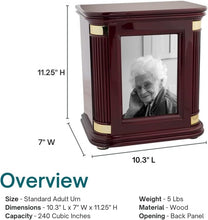Load image into Gallery viewer, Howard Miller Honor II 800-173 (800173) Funeral Cremation Photo Urn, 270 ins.
