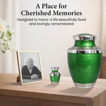 Load image into Gallery viewer, At Peace Memorials Cordoba Green Keepsake Urn for Ashes
