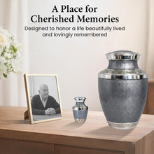 Load image into Gallery viewer, At Peace Memorials Cordoba Soft Grey Urn for Ashes SET