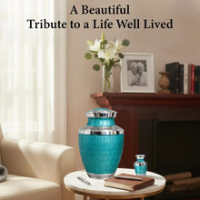 Load image into Gallery viewer, At Peace Memorials Cordoba Biscayne Green Keepsake Urn for Ashes