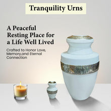 Load image into Gallery viewer, At Peace Memorials Tranquility Ivory Urn for Ashes SET
