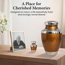 Load image into Gallery viewer, At Peace Memorials Cordoba Brown Urn for Ashes SET