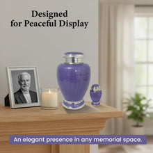 Load image into Gallery viewer, At Peace Memorials Hotep Purple Keepsake Urn for Ashes