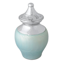 Load image into Gallery viewer, Small/Keepsake Celestial Blue Infant Funeral Cremation Urn for Ashes