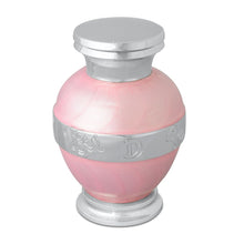 Load image into Gallery viewer, Small/Keepsake Protected Pink Infant Funeral Cremation Urn for Ashes