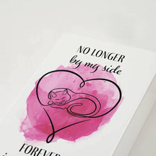 Load image into Gallery viewer, At Peace Memorials Shadowbox Remembrance Forever Cat Pink
