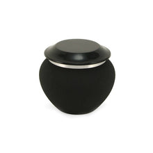 Load image into Gallery viewer, Small/Keepsake Black Pagoda Aluminum Funeral Cremation Urn, 25 Cubic Inches