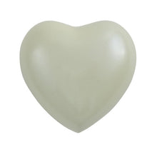 Load image into Gallery viewer, Heart Keepsake Brass White Funeral Cremation Urn for Ashes, 3 Cubic Inches
