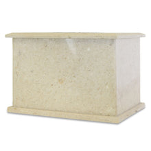 Load image into Gallery viewer, Large/Adult 200 Cubic Inches Cisco Cream Stone Funeral Cremation Urn for Ashes