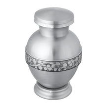 Load image into Gallery viewer, Small/Keepsake 20 Cubic Inches Protected Pewter Infant Funeral Cremation Urn for Ashes