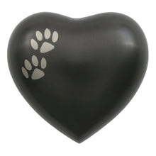 Load image into Gallery viewer, At Peace Memorials Arielle Heart Urn Slate Paw