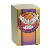 Load image into Gallery viewer, At Peace Memorials Life Canvas Dove Bronze Adult Cremation Urn 200 CI