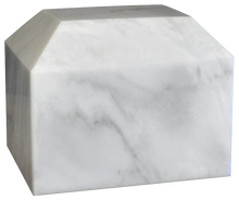 Load image into Gallery viewer, Large/Adult 190 Cubic Inch Summit Antique White Marble Cremation Urn for Ashes