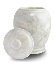 Load image into Gallery viewer, Large/Adult 220 Cubic Inches Reverence Gray Stone Funeral Cremation Urn for Ashes